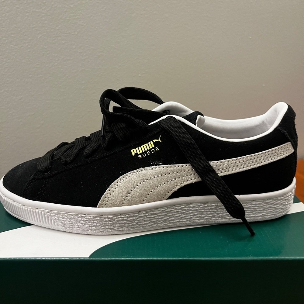 Puma Suede Classic XXI Black and White Women's Sneakers